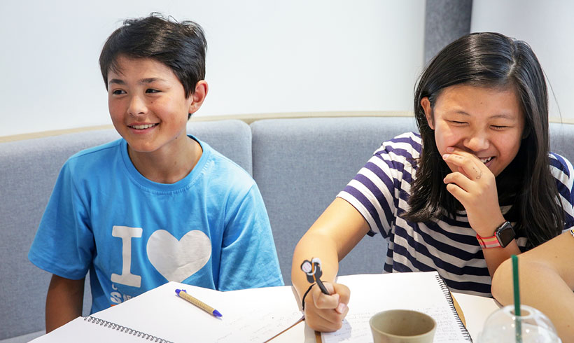summer-camp-2018-8 Jiaozhou Rd campus in Shanghai, lounge area | That's Mandarin